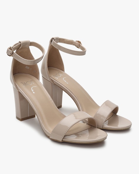 Beige best sale block heels