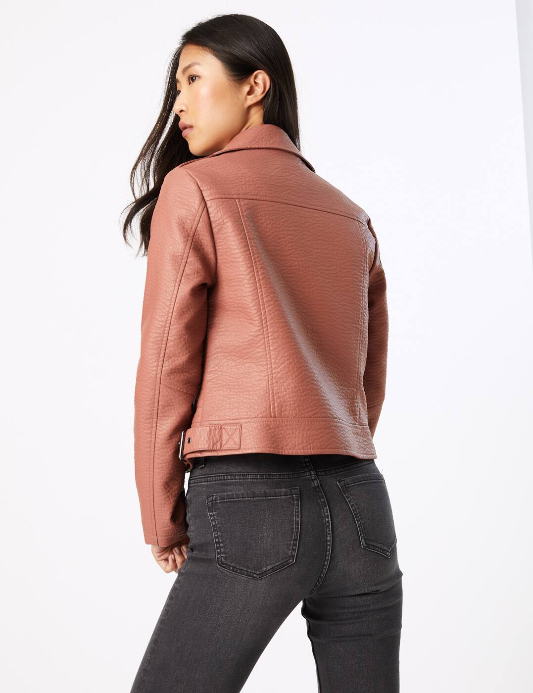 marks and spencer pink coat