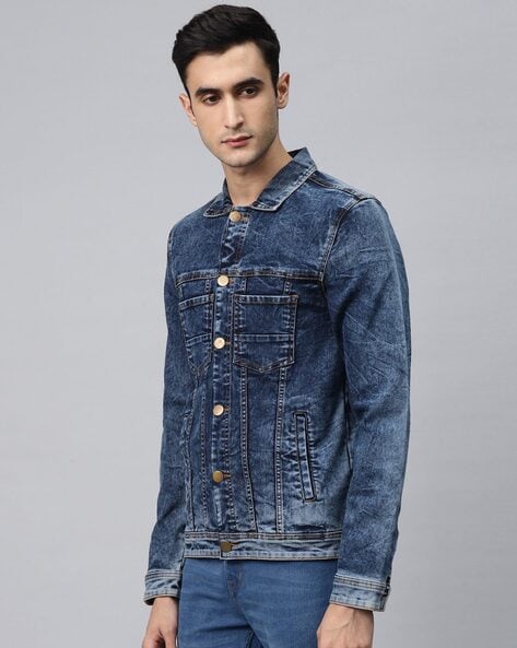 myntra denim jacket men