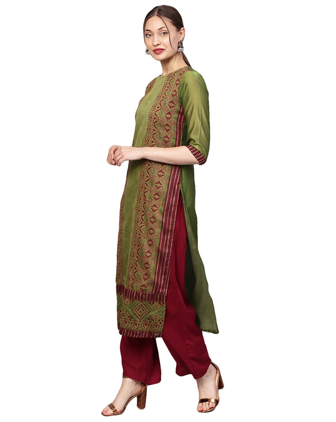 Buy Green \u0026 Maroon Kurta Suit Sets for 