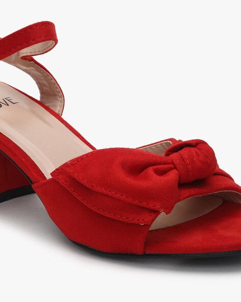 Wrap Block Heels- Red – Dolls Kill