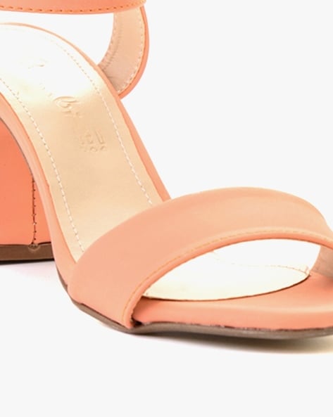 Nude Pointed-Toe Flare Heel Pumps - CHARLES & KEITH IN
