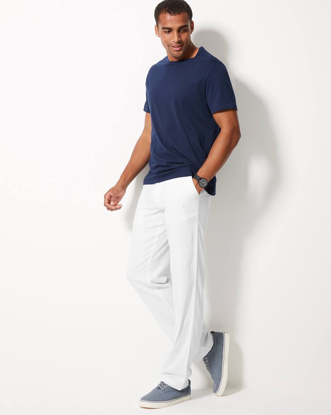 Buy White Trousers \u0026 Pants for Men by 