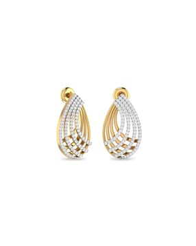 pc jeweller The Ellder 22 KT Yellow Gold Stud Earrings-picture-12