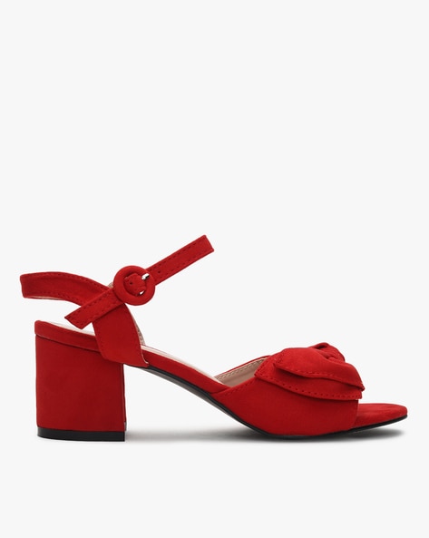 Red sandals hot sale with bow