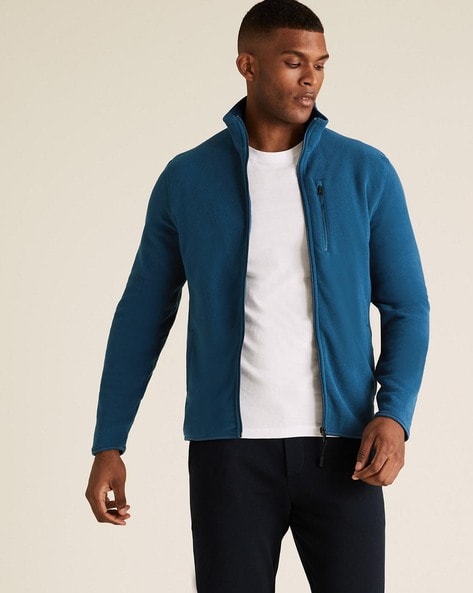 Zip Up Fleece Jacket Marks & Spencer Men Clothing Jackets Fleece Jackets 