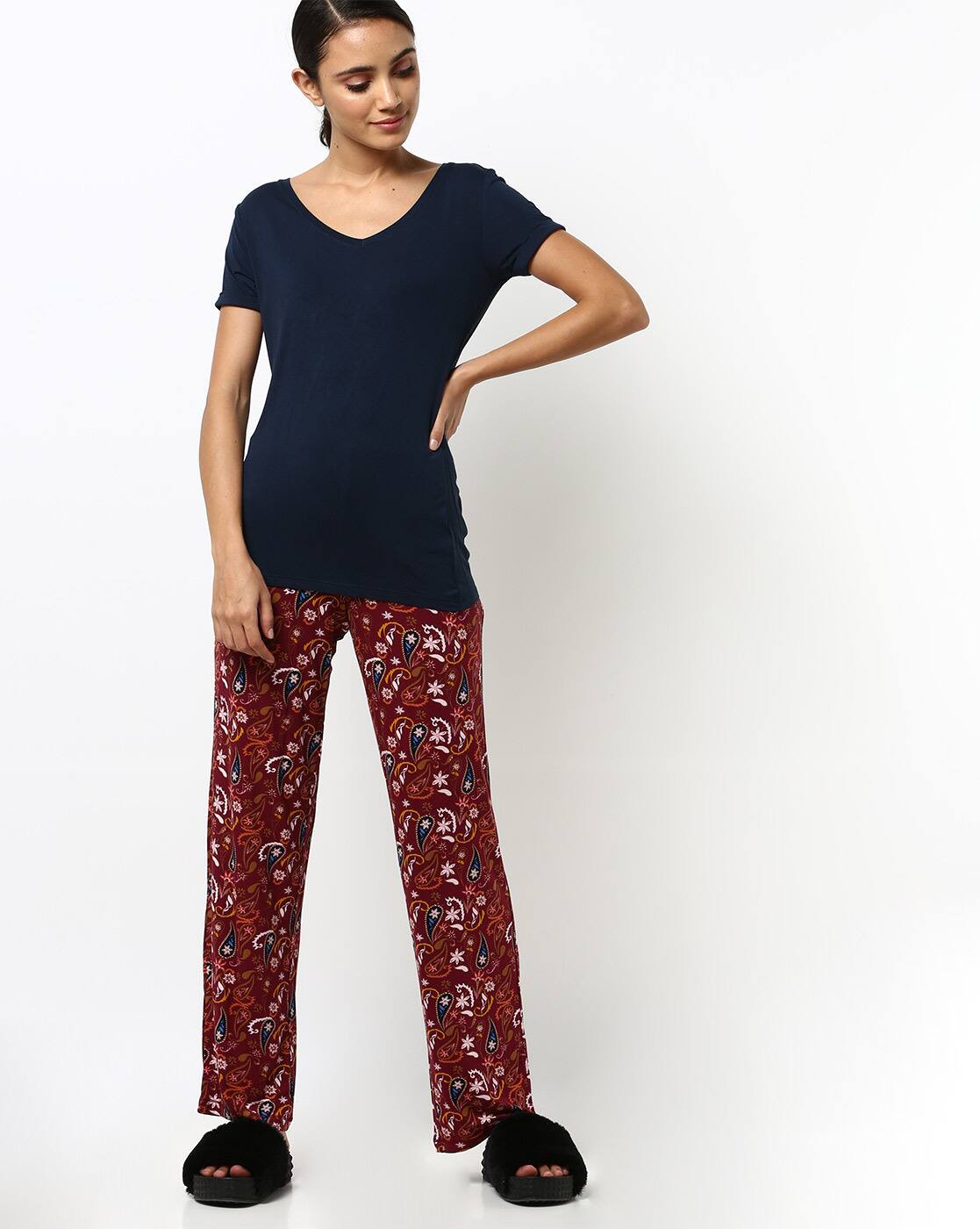 long sleeve cuffed pyjamas
