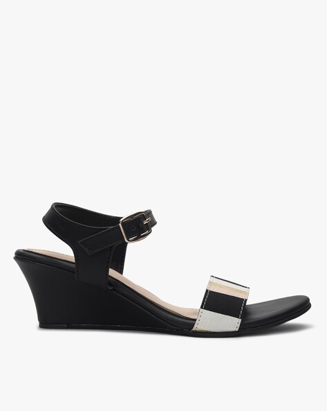 Wedge-heeled sandals - Black - Ladies | H&M IN