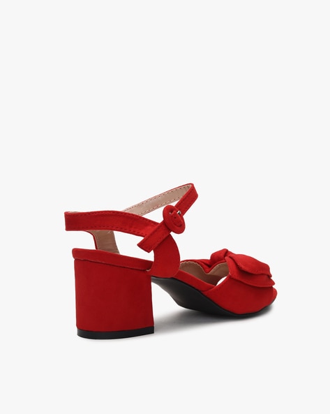 Nina Stacie-red Satin Block High-heel Platform Sandal | Lyst