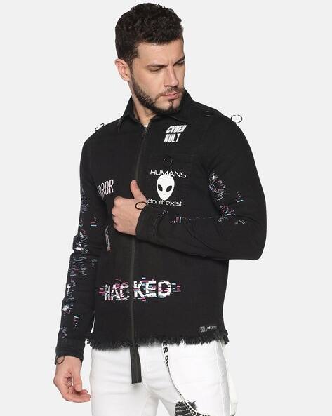 Buy Black Jackets u0026 Coats for Men by Kultprit Online | Ajio.com