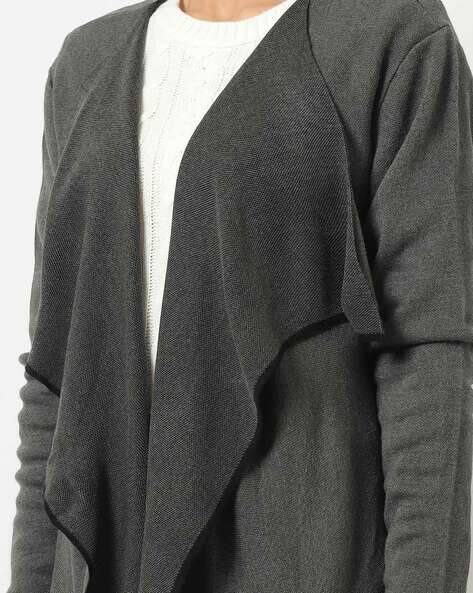 grey waterfall cardigan