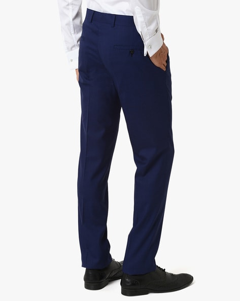 Buy EMPORIO ARMANI Virgin Wool Regular Fit 2-piece Suit Set | Blue Color  Men | AJIO LUXE