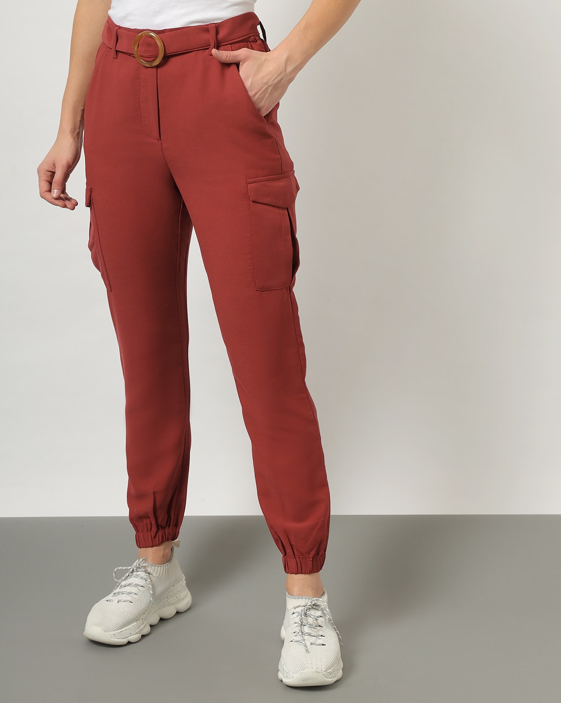 Urban Renewal Remade Red Overdyed Camo Cargo Trousers  Urban Outfitters UK