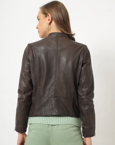 Buy online 100% Genuine Leather Jacket from shrugs & Jackets for Women by  Imperial Leather House for ₹3499 at 8% off | 2024 Limeroad.com