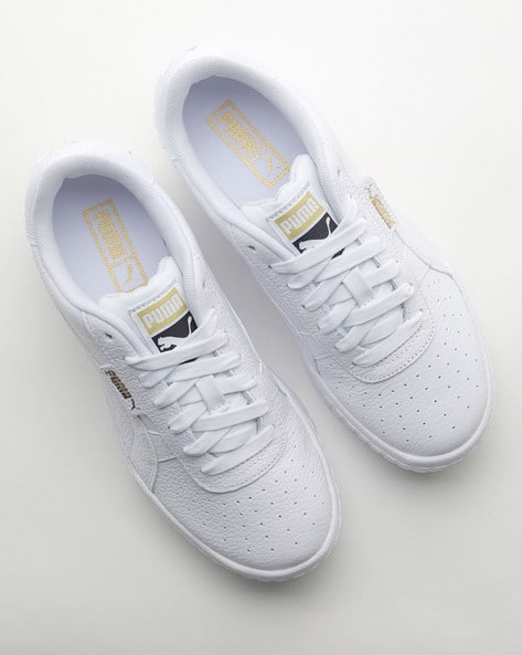 Cali Wedge Leather Lace-Up Sneakers