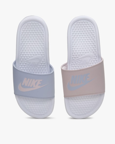 Nike white sliders womens sale