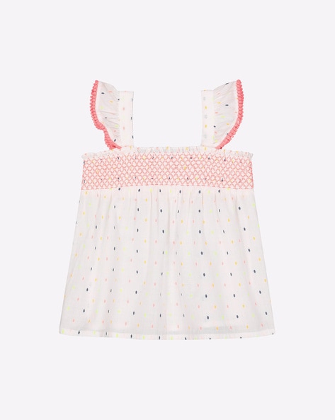 Mothercare Printed Top with Ruffles