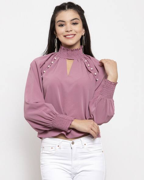 Relaxed Fit Top with Embellished Detail