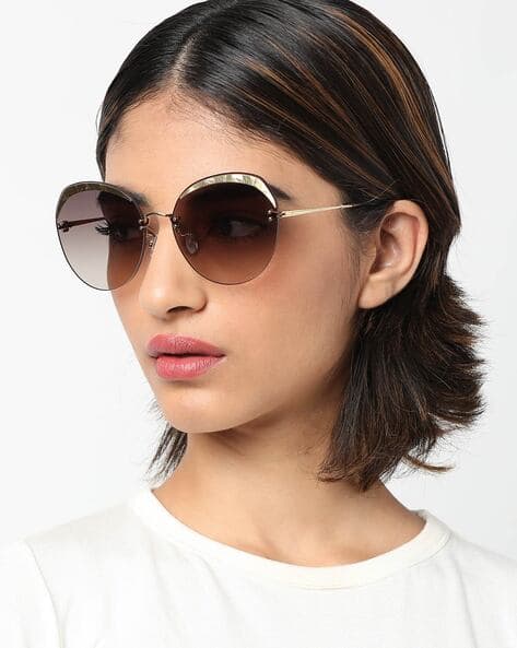 202595 Rimless Cat-Eye Sunglasses