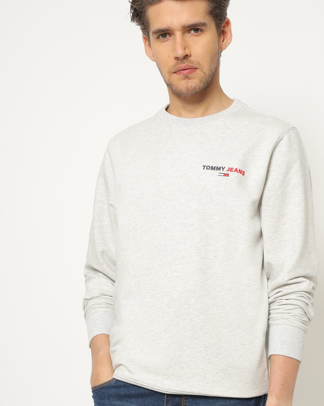 tommy hilfiger mens crew neck sweatshirt