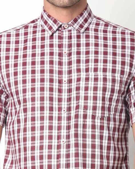 Maroon Shirts for Men by JOHN PLAYERS 