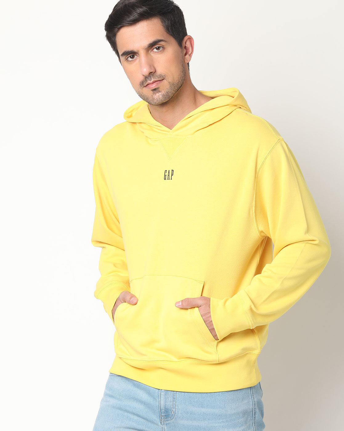 yellow gap hoodie mens