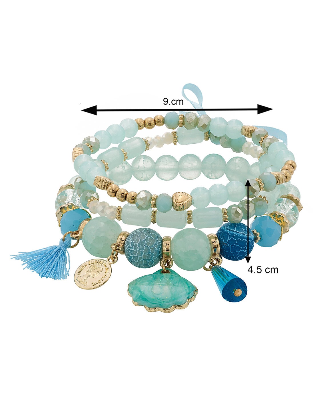 Dragon fly BLUE gemstone beaded handmade bracelet at 1050  Azilaa