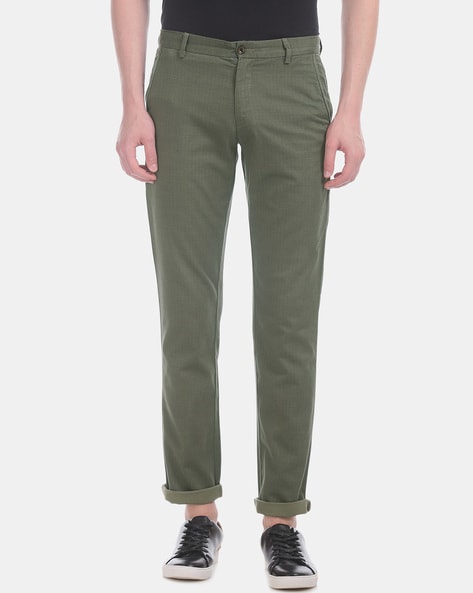 Buy Allen Solly Men Self Design Textured Slim Fit Mid Rise Trousers -  Trousers for Men 21995746 | Myntra