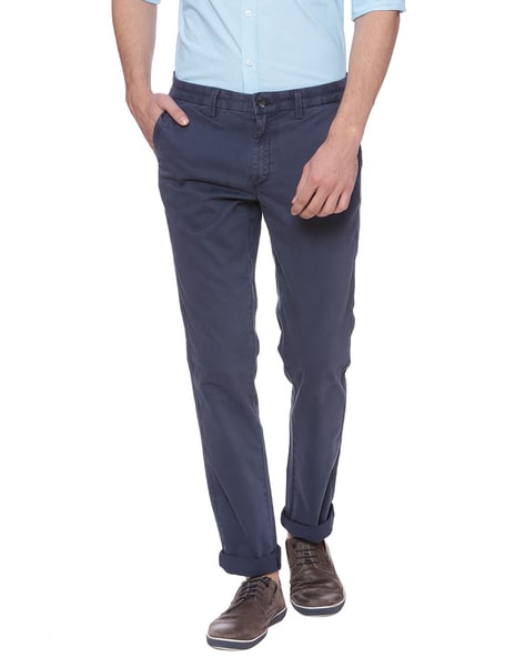 Buy Basics Black Tapered Fit Trousers for Men's Online @ Tata CLiQ