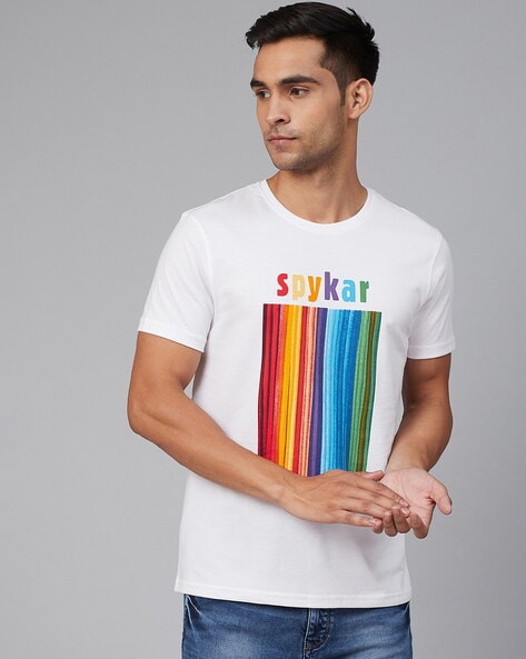 spykar t shirt white