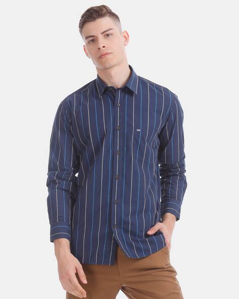 Buy Navy Blue Shirts for Men by ARROW 