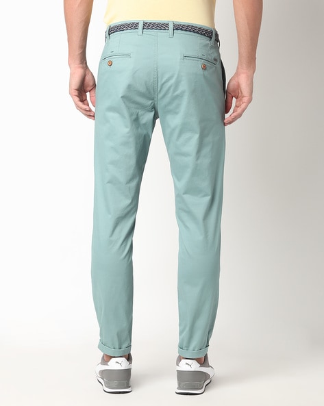 Buy Mint Green Trousers & Pants for Men by NETPLAY Online