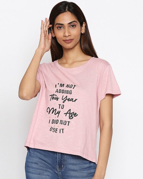 Buy Pink Tshirts for Women by People by Pantaloons Online