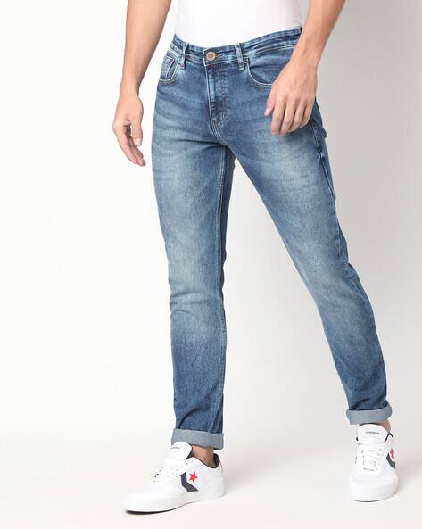 Buy Navy Blue Jeans for Men by FIRST 