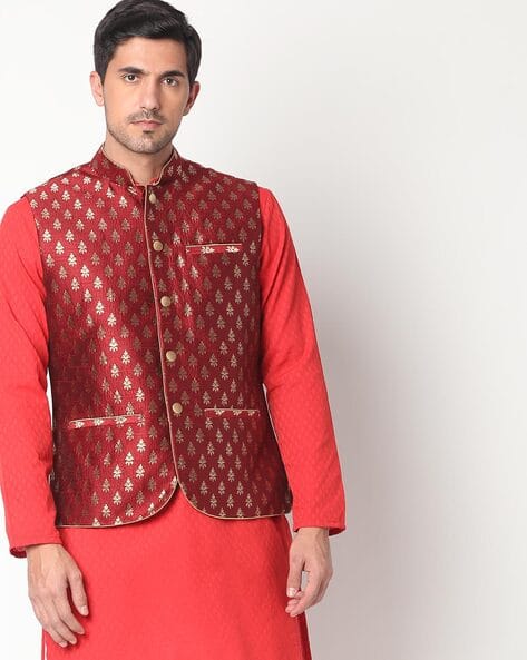 embroidered nehru jacket