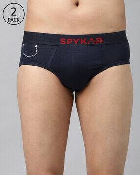 underjeans by spykar Pack of 2 Briefs with Elasticated Waistband-picture-15