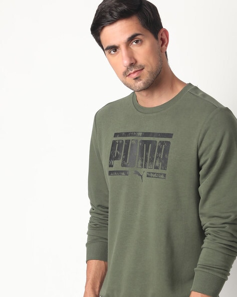 puma olive sweatshirt