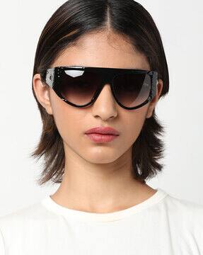 black oversized aviators