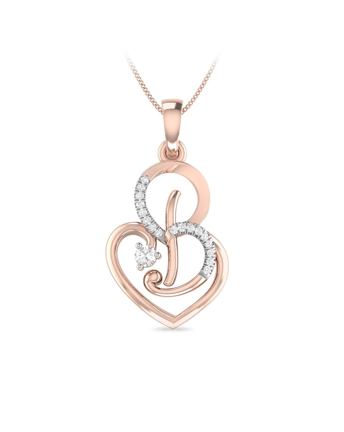 Buy Rose Gold Necklaces Pendants for Women by Pc Jeweller Online