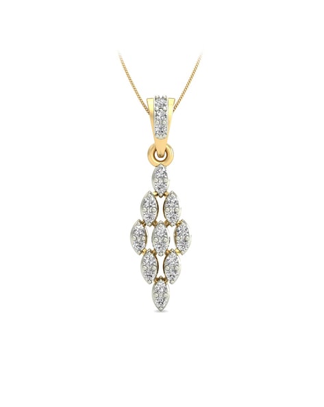Buy 1.00 Carat Natural Diamond Two Rows Necklace 14K White Gold G-H SI 18''  Online in India - Etsy