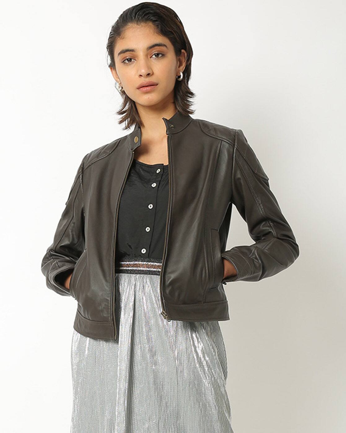 naf naf leather jacket