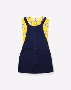 Buy Navy Blue Dungarees &Playsuits for Girls by FIRST CLASS Online