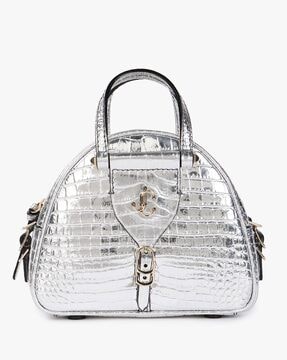 Buy Jimmy choo Varenne Bowling Mini Croc-Embossed Bag, Black Color Women