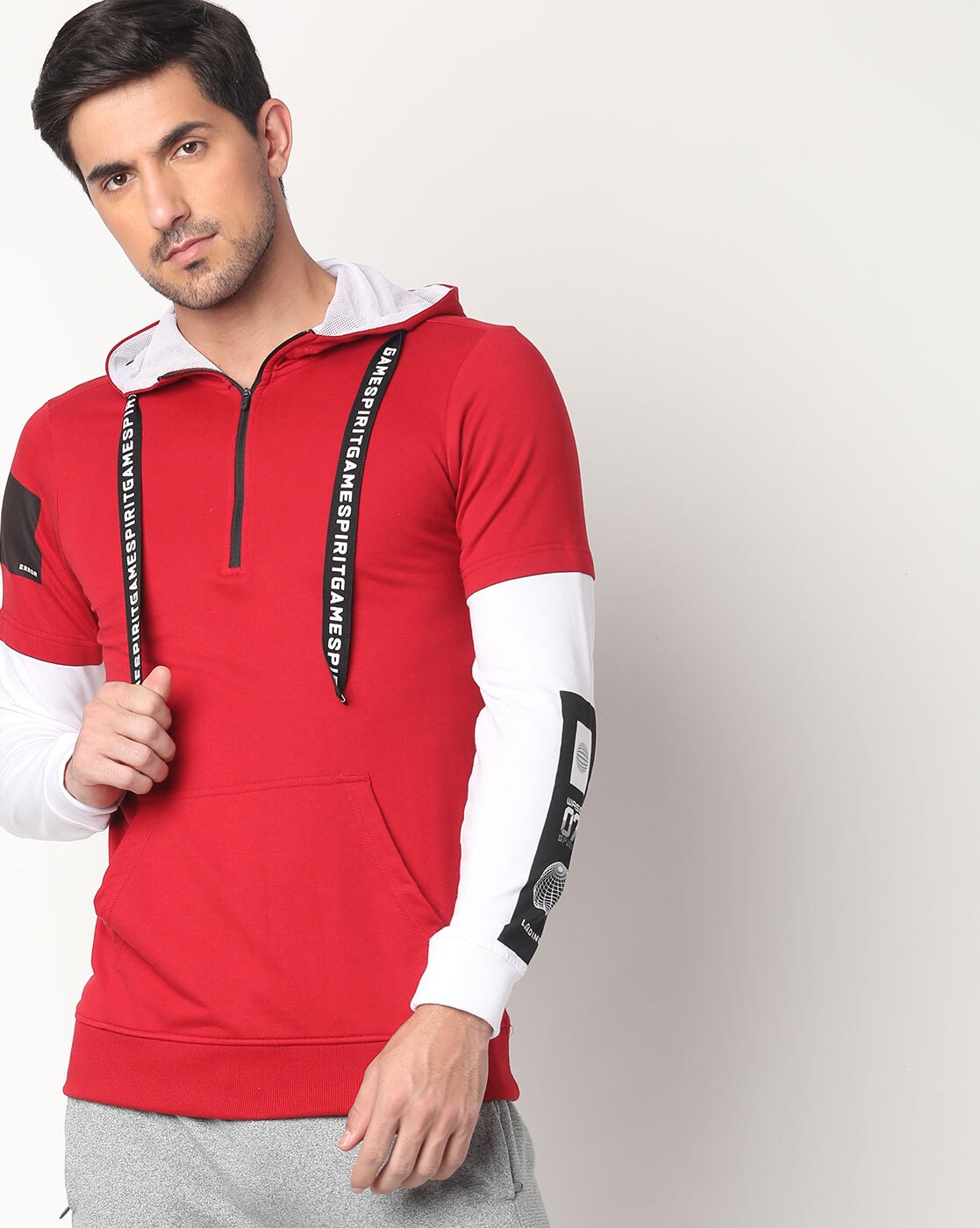 red mens hoody