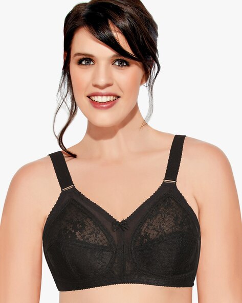 Buy ENAMOR Black Womens Lace-accented Padded Bra