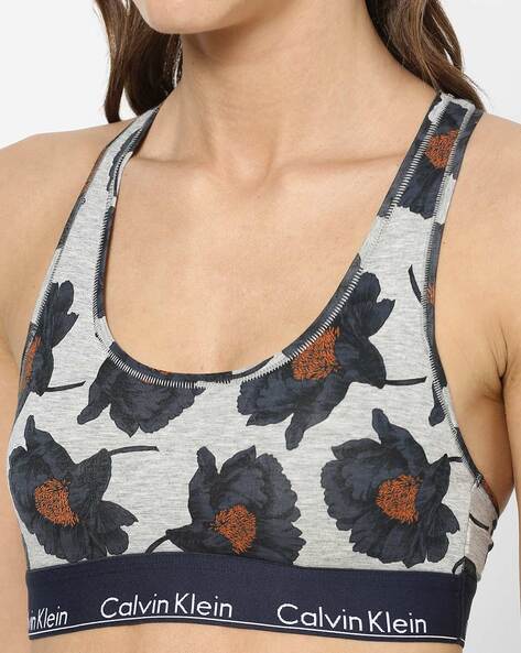 calvin klein floral sports bra