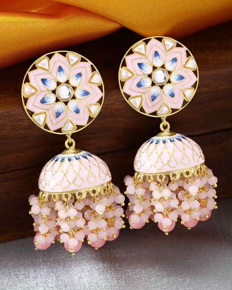 Silver Jhumkas Earrings - Shop From The Latest Collection - Silver Palace