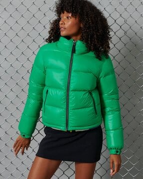 emerald green padded jacket