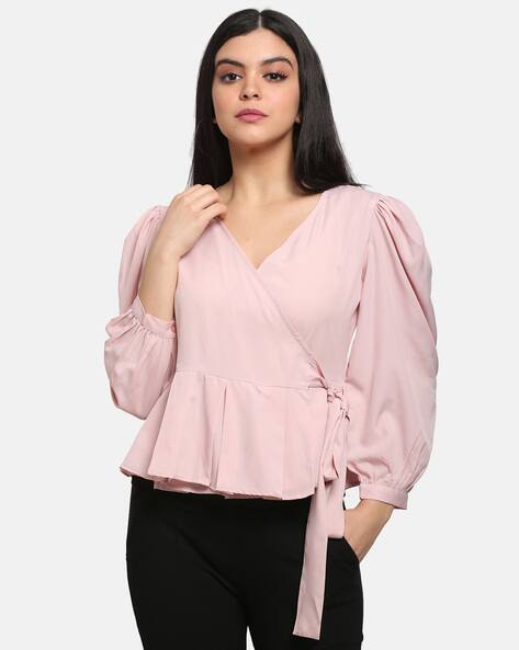 rose gold peplum top