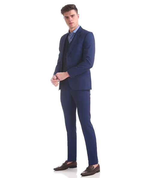 Buy Arrow Tailored Regular Fit Three Piece Suit 